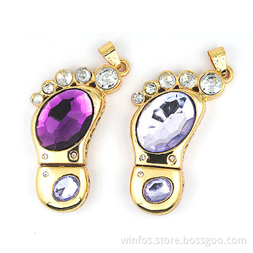 Crystal Customized Footprint USB